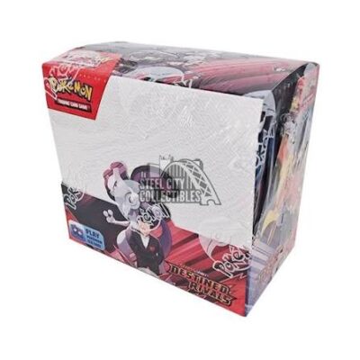 Pokémon Scarlet & Violet Destined Rival Booster Box featuring 36 packs, ultra-rare pulls, Pokémon ex, and premium collectible cards.