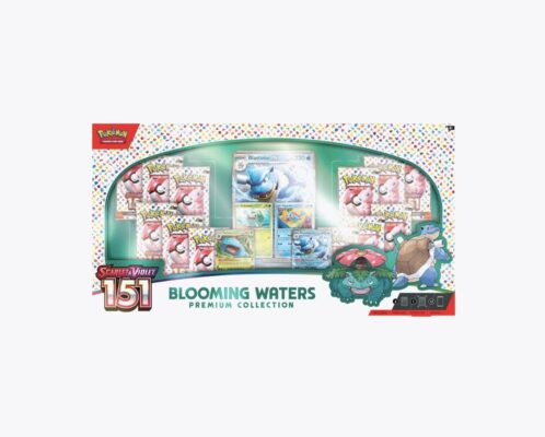 Buy Pokémon tcg 151 Blooming Waters Premium Collection​ with exclusive promo cards, Pokémon 151 booster packs, and premium collectibles.